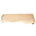 Servierplatte aus Kautschukholz, Servierbrett mit Griffen aus Jute, 50 x 20 cm