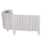 Beetumrandung aus Holz, Beeteinfassung hellgrau, 200 x 30/45 cm Beetumrandung aus Holz, Beeteinfassung hellgrau, 200 x 30/45 cm