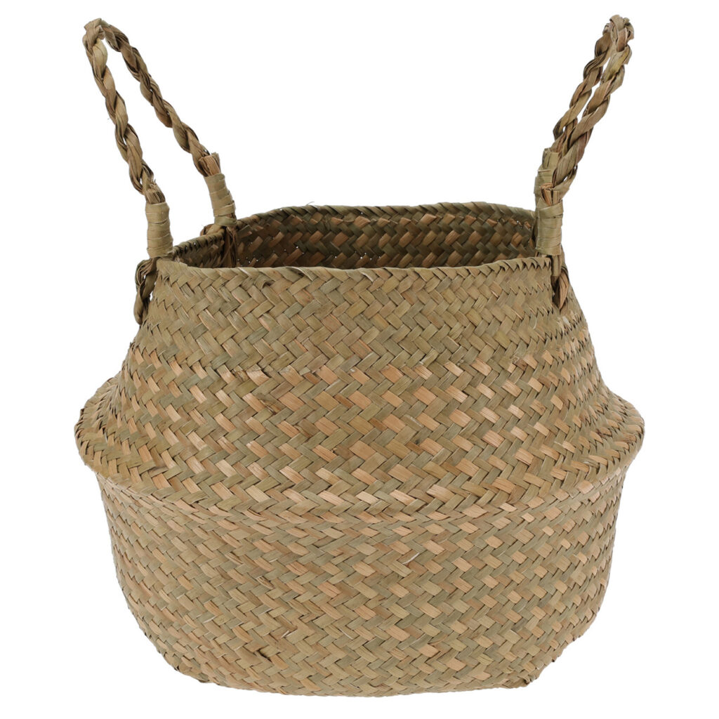 Seegraskorb mit Griffen, Aufbewahrungskorb, Ø 23 cm
