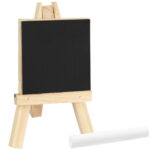 Mini-Tafel auf Staffelei aus Holz, Mini Kreidetafel zum Beschriften und Wegwischen