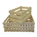 2er-Set Harassen aus Holz, Holzkiste für Haushalt und Garten, natur, 2 Grössen 2er-Set Harassen aus Holz, Holzkiste für Haushalt und Garten, natur, 2 Grössen