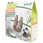 Häkel Set Faultier mit Garn, Nadel, Füllmaterial und Anleitung, Kreativset Häkeln