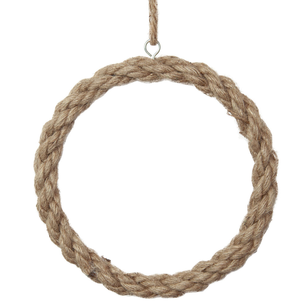 Dekokranz zum Hängen, Jute, Ø 20 cm Dekokranz zum Hängen, Jute, Ø 20 cm