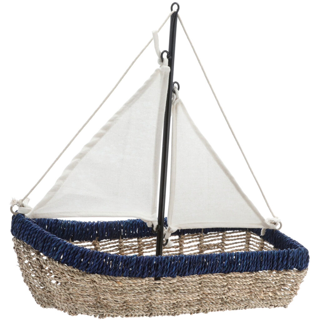 Aufbewahrungskorb, Dekoration, Segelschiff, L 45 x B 20 x H 45 cm