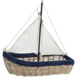 Aufbewahrungskorb, Dekoration, Segelschiff, L 45 x B 20 x H 45 cm