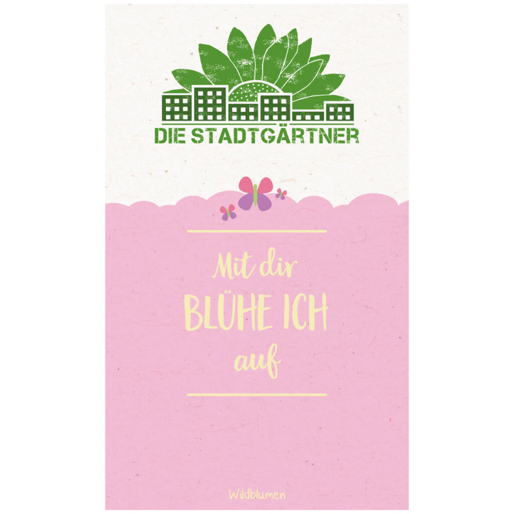 Saatgrüsse – Mit dir blühe ich auf, Wildblumenmischung