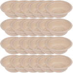 Schüssel aus Zuckerrohr 24er-Set, Teller biologisch abbaubar, 350 ml