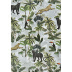 6 Blatt Patchpapier, Urwald mit Tieren, 30 x 40 cm