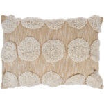 Sofa-Kissen aus Baumwolle und Kreisdekor, Boho Kissen, 40 x 60 cm