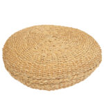 Sitzpouf gross, aus Schilf, rund, Bodenkissen, L 58 x B 58 x H 20 cm