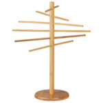 Nudeltrockner aus Bambus, frische Nudeln, Pasta und Spaghetti, 12 Arme, H 41 cm