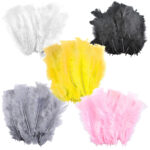 Dekofedern, 5er-Set mit jeweils 35 Federn, Bunt, 17 cm