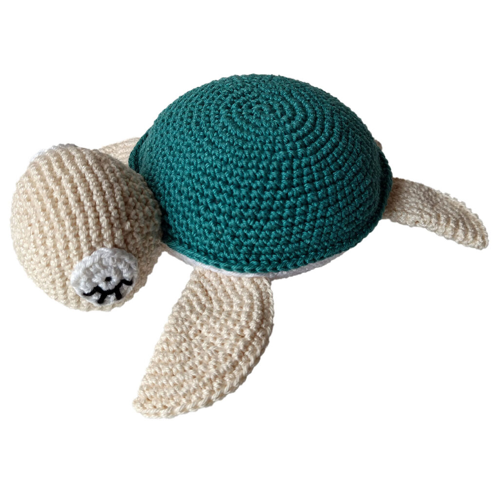 Häkel-Schildkröte für Kinder, Kuscheltier, handgemacht, 18 cm