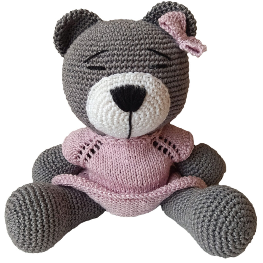 Häkel-Bär für Kinder, Kuscheltier, handgemacht, 27 cm