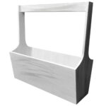 Holzkiste mit länglichem Griff, weiss 30 x 12x 12 x 30 cm