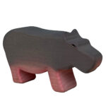 Holztier Nilpferd, handgefertigt, 16 x 8 x 3 cm Holztier Nilpferd, handgefertigt, 16 x 8 x 3 cm