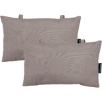 2er-Set Kopfkissen für Garten- und Liegestühle, ca. 24 x 40cm, taupe