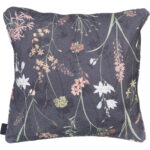 Deko-Kissen Outdoor, Blumenmuster anthrazit, 50 x 50 x 10 cm Deko-Kissen Outdoor, Blumenmuster anthrazit, 50 x 50 x 10 cm