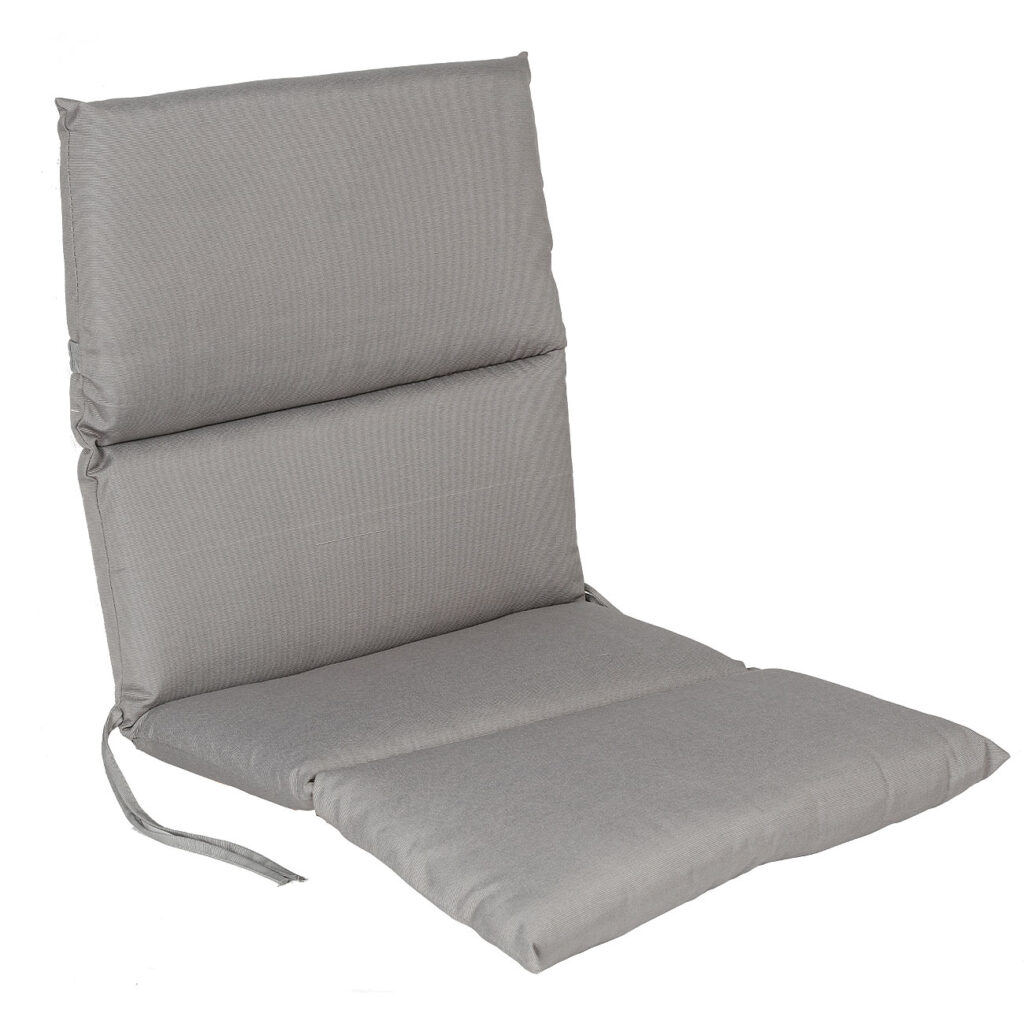 Polster Niederlehner Rollstepp, Baumwolle und Polyester, grau, 100 x 50 x 6 cm