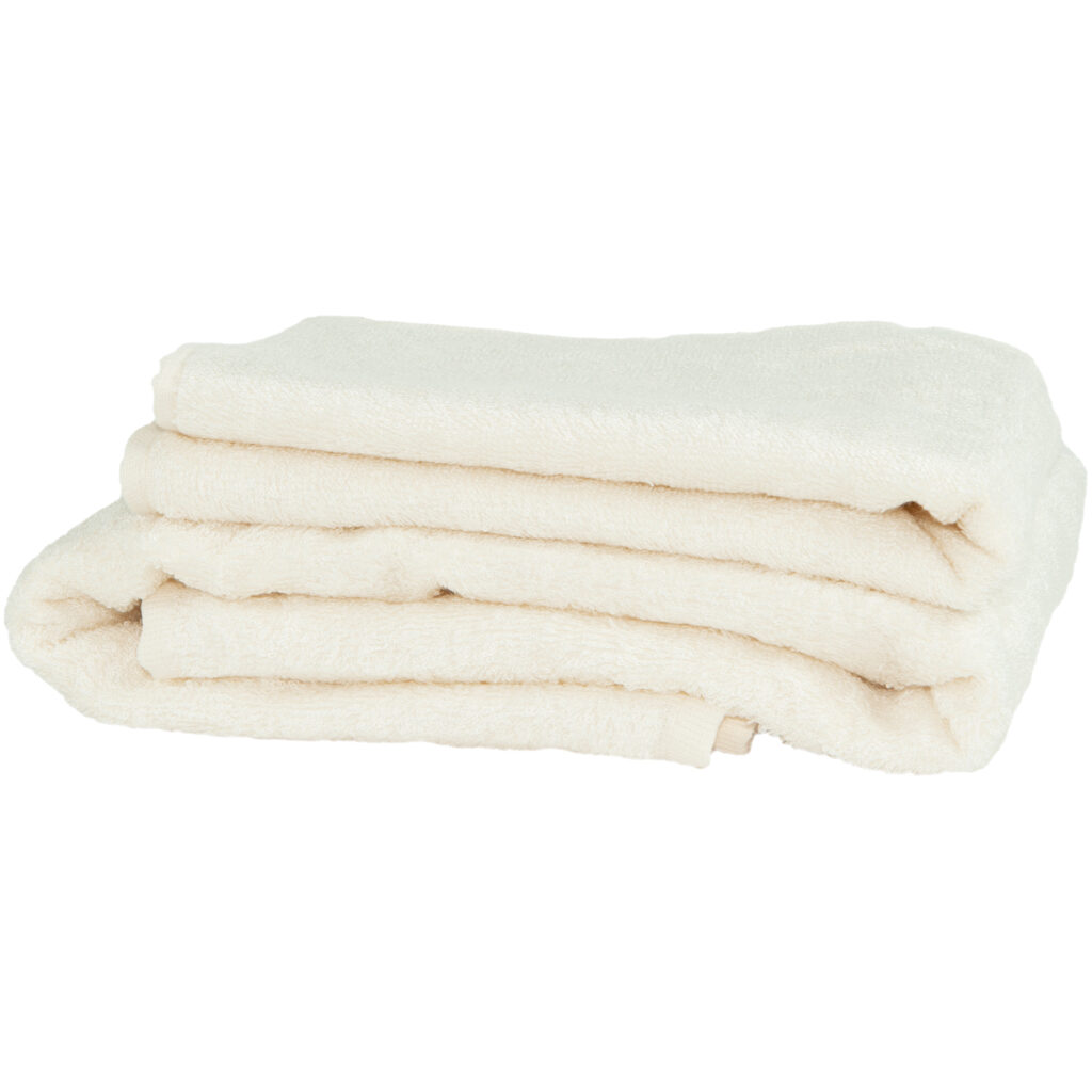 Handtuch-Set aus 70% Holzfasern, 60 x 100 / 40 x 60 cm, Elfenbein-farben