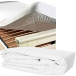 Anti-Milben Matratzenschoner, Fleece, weiss, 180 x 200 cm