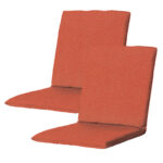 Niederlehner-Auflage 2er-Set, weiche & komfortable Gartenstuhlkissen, terra, 97 x 49 cm