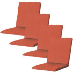 Niederlehner-Auflage 4er-Set, weiche & komfortable Gartenstuhlkissen, terra, 97 x 49 cm