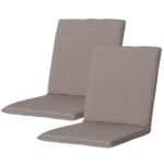 Niederlehner-Auflage 2er-Set, weiche und komfortable Gartestuhlkissen, taupe, 97 x 49 cm Niederlehner-Auflage 2er-Set, weiche und komfortable Gartestuhlkissen, taupe, 97 x 49 cm