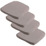 Stuhlkissen Outdoor 4er-Set, bequeme und komfortable Sitzkissen, taupe, 48 x 48 cm