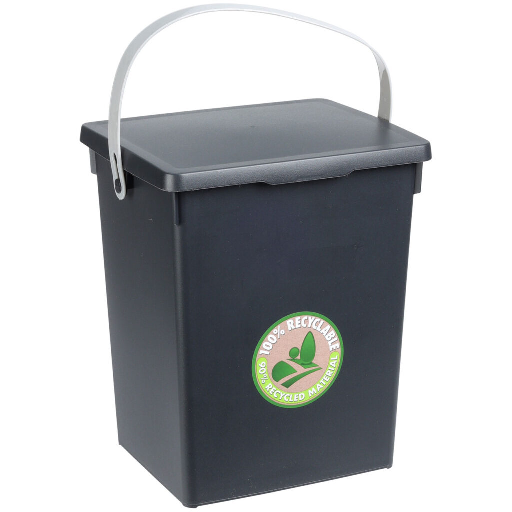 Komposteimer aus Kunststoff, 9 x 18 x 23,5 cm Komposteimer aus Kunststoff, 9 x 18 x 23,5 cm