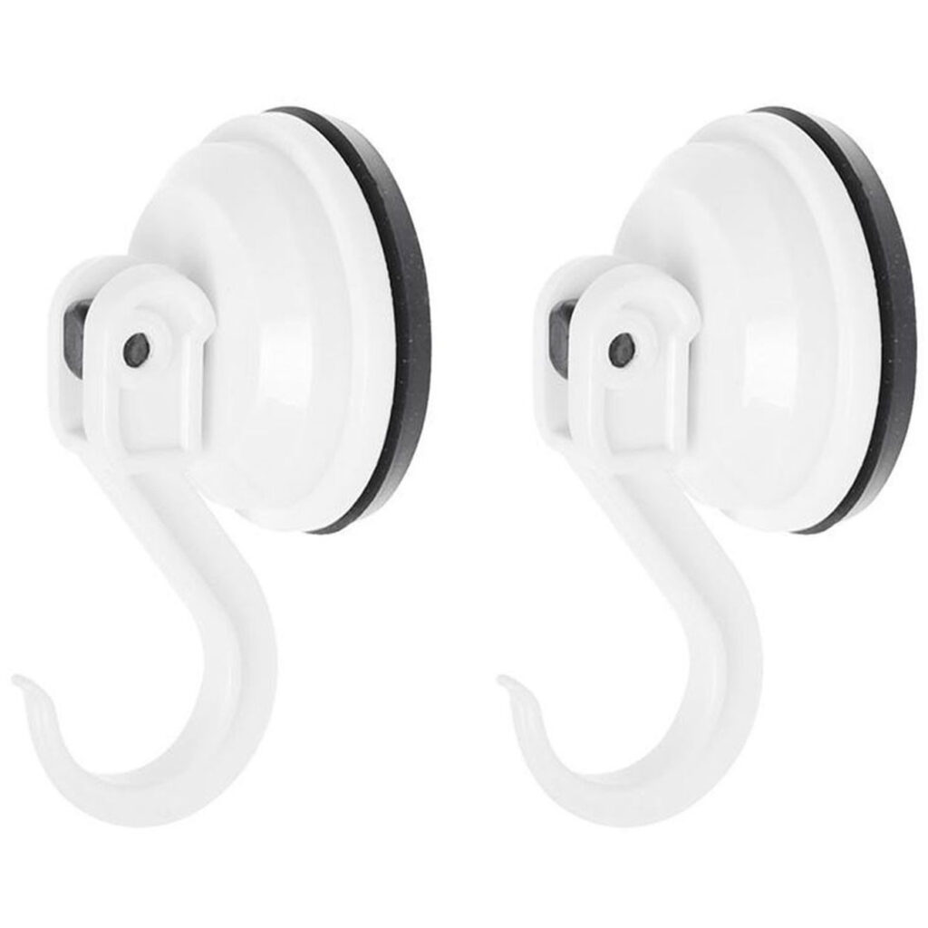 Haken-Saugnapf 2er-Set, Handtuchhalter, Tragkraft 2 kg, Ø 3,5 cm