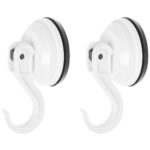 Haken-Saugnapf 2er-Set, Handtuchhalter, Tragkraft 2 kg, Ø 3,5 cm