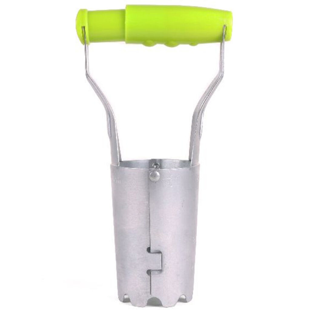 Blumenzwiebelpflanzer aus Metall, Pflanzwerkzeug mit Tiefenmarkierung