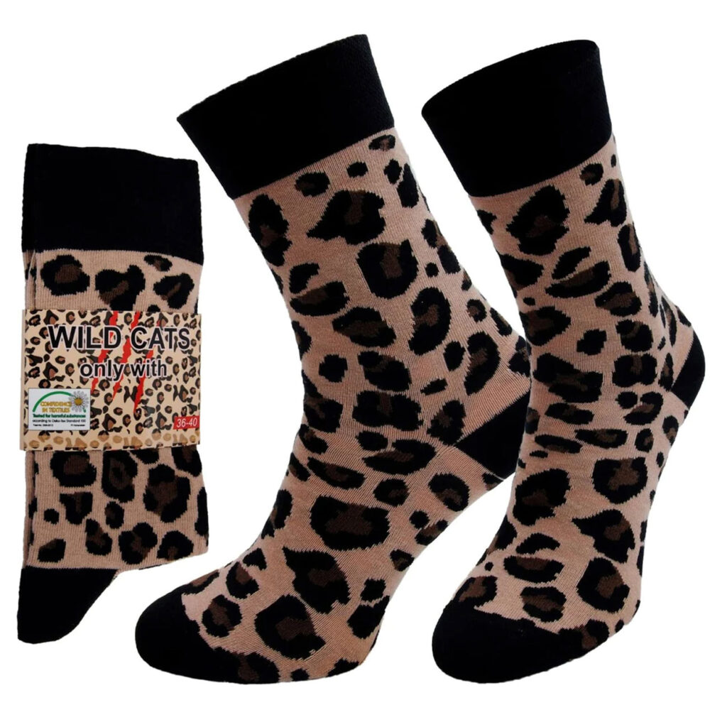 Freizeitsocken Leopard, 1 Paar, 36-40 Freizeitsocken Leopard, 1 Paar, 36-40