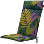Hochlehner-Auflage, Gartenstuhlkissen, Blätterdesign grün, 120 x 50 cm Hochlehner-Auflage, Gartenstuhlkissen, Blätterdesign grün, 120 x 50 cm