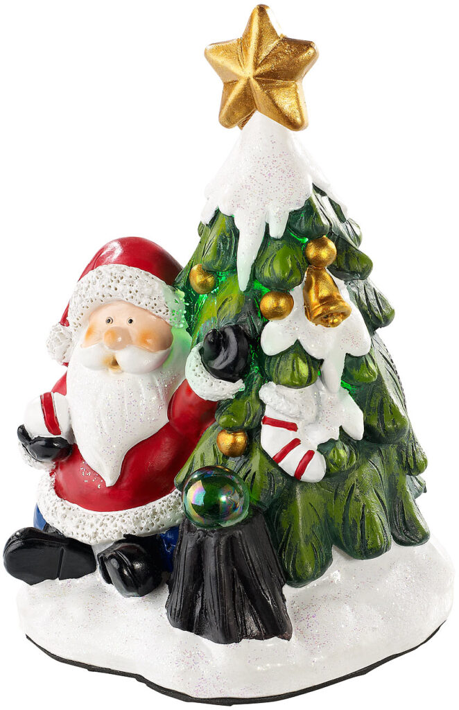 Lautsprecher mit Weihnachtsmann und Tannenbaum, Bluetooth, 8 Watt