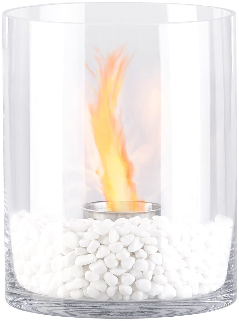 Glas-Dekofeuer „Kasra“ für Bio-Ethanol Glas-Dekofeuer „Kasra“ für Bio-Ethanol