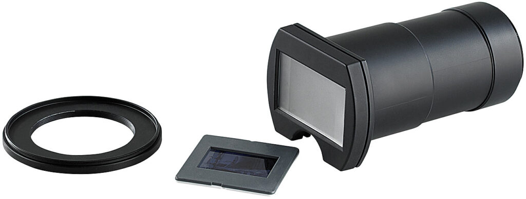 Objektiv-Aufsatz zum Digitalisieren von Dias/Negativen