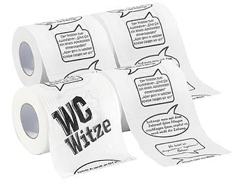 4er-Set Toilettenpapiere „Witze“, 2-lagig 4er-Set Toilettenpapiere „Witze“, 2-lagig