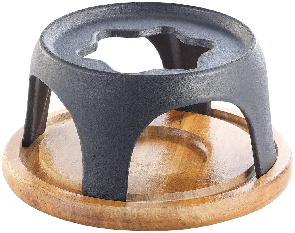Untersetzer und Rechaud für Gusseisen-Fondue Ø16 cm