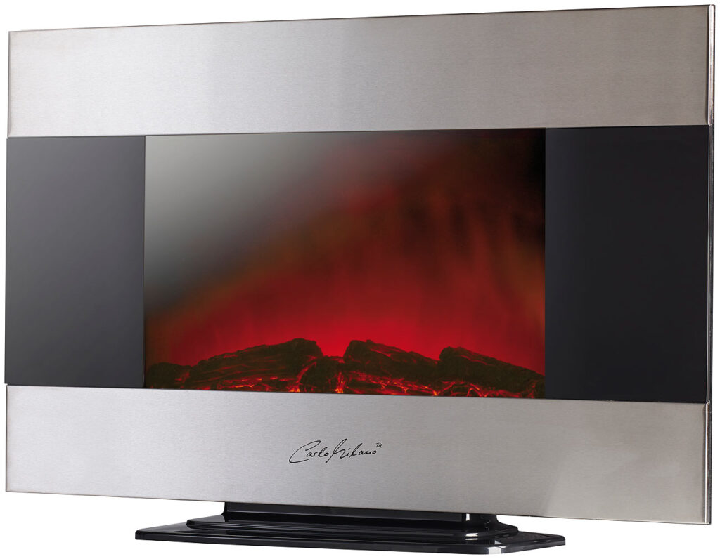 Premium-Elektro-Kamin Sonora für Wand- und Standmontage, 90 x 56cm