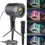 Laserprojektor, bewegter Sternen-Regen-Lichteffekt, rot & grün, IP44