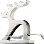 Deko-Nussknacker „Elch“ aus Vollmetall, glänzend verchromt