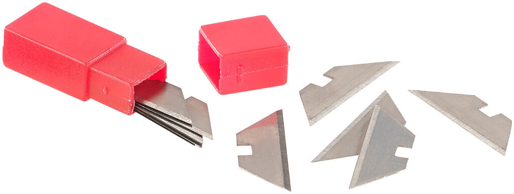 10 Ersatzklingen für Profi-Mini-Cuttermesser mit Klappsystem, 30 mm