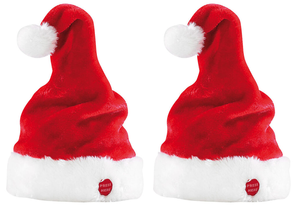 2er-Set Singende und tanzende Nikolausmützen 2er-Set Singende und tanzende Nikolausmützen