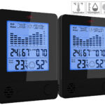 2er-Set 2  in 1 – Thermometer & Hygrometer, Raum- & Wand-Messung