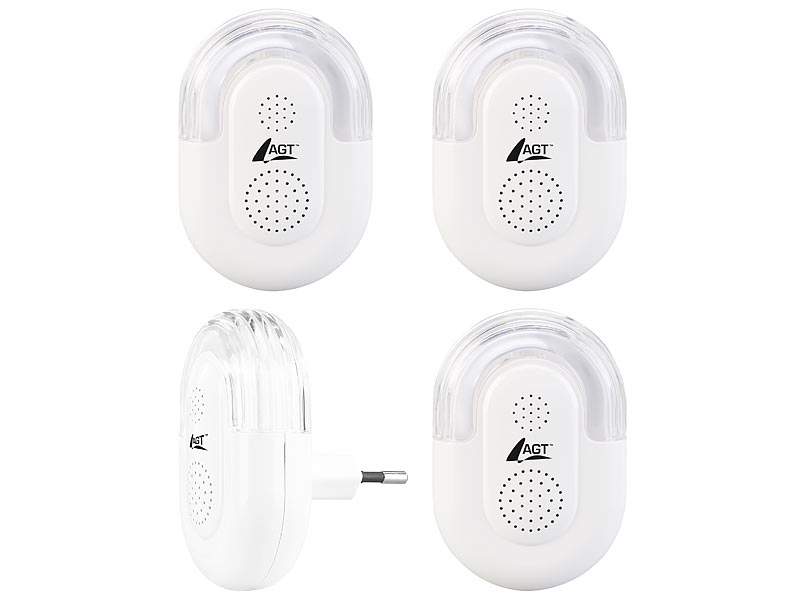 4er-Set Steckdosen-Raumluftqualitäts-Messgeräte mit LED-Ampelsystem