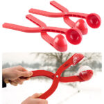 2er-Set Profi-Schneeballzange für Schneebälle mit Ø 7 cm, rot