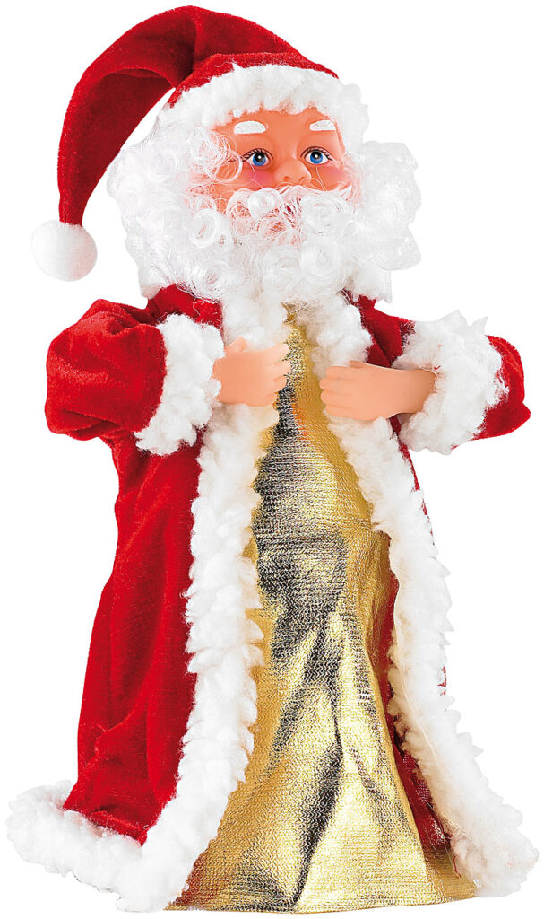 Singender, tanzender Weihnachtsmann „Swinging Santa“, 28 cm
