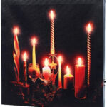 LED-Leinwandbild „Advent“mit Kerzenflackern